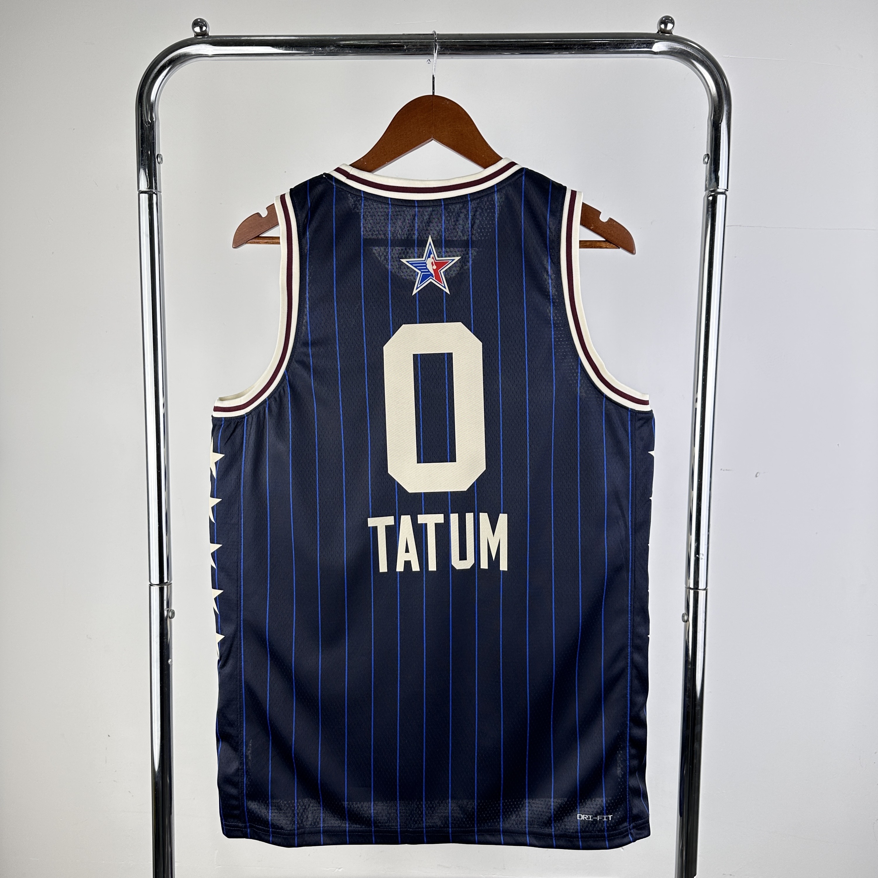 Men All-star season #0 Tatum Blue Stripe 2024 NBA Jersey